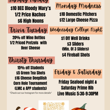 Weekly Specials | Banner Elk Cafe